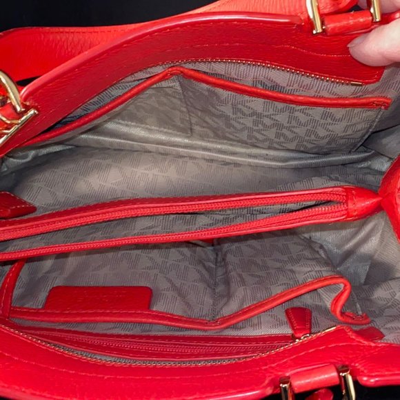 Michael Kors LG TZ Leather Anabelle Tote, Coral Reef - Picture 7 of 9